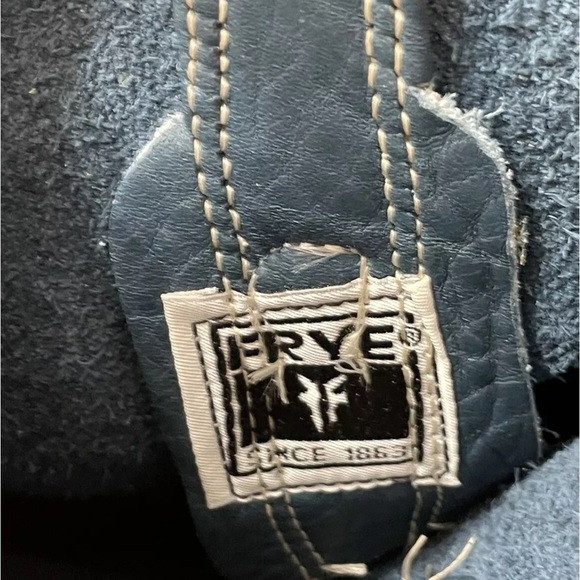 FRYE Rare Harness Teal Blue Boots Biker Motorcycle Moto Size 5.5 - Picture 7 of 12